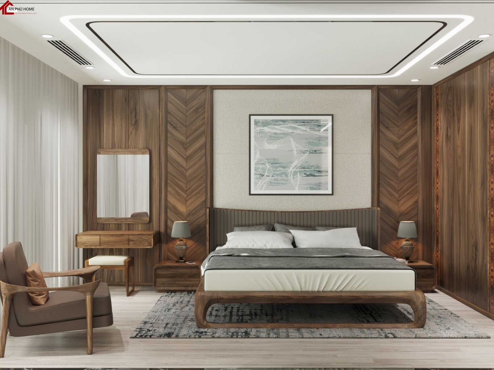 mẫu phòng ngủ gỗ tự nhiên cao cấp